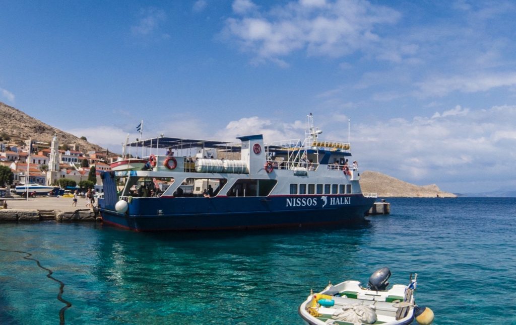 Kamiros Skala port to Halki ferry